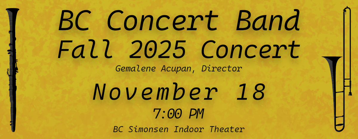 BC Concert Band Fall '25 Concert